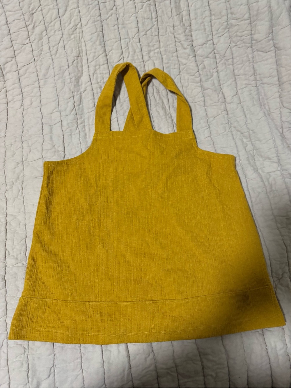 Madewell criss cross back mustard top